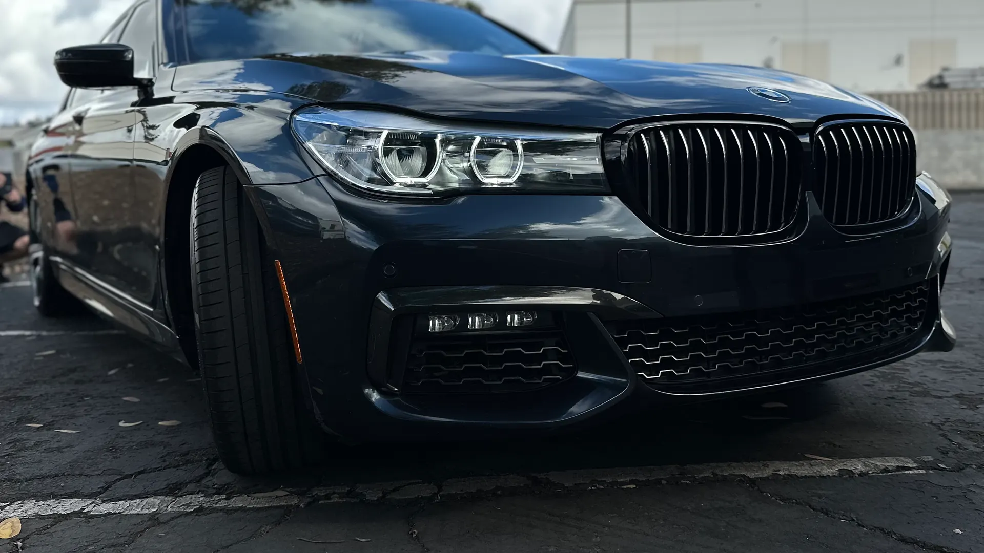 BMW 7 Series in black, freshly detailed — Oka's Car Care, Mountain View