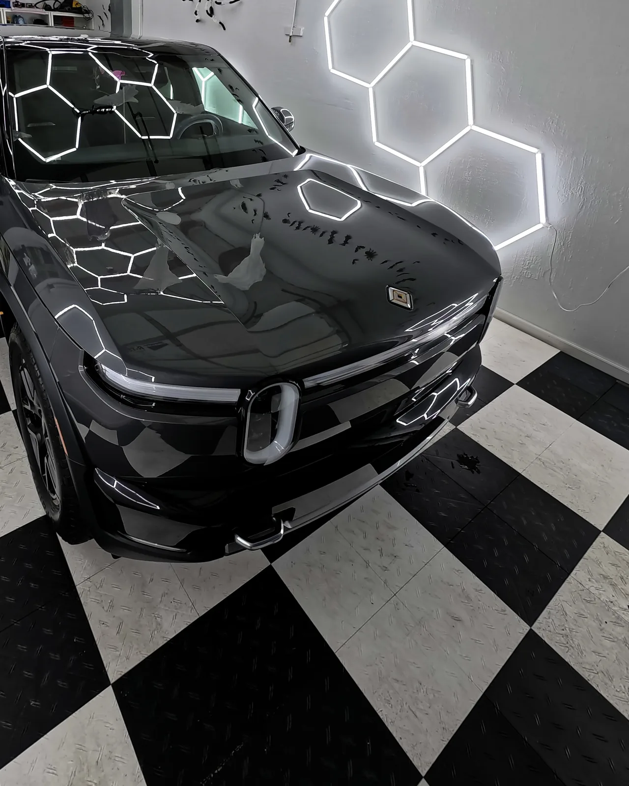 Rivian R2 from the other side, finished — Oka's Car Care, Mountain View