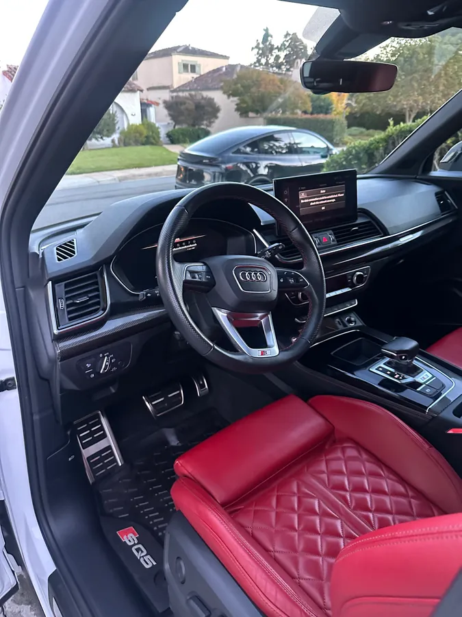Audi Q5 interior with red leather — Oka's Car Care, Mountain View