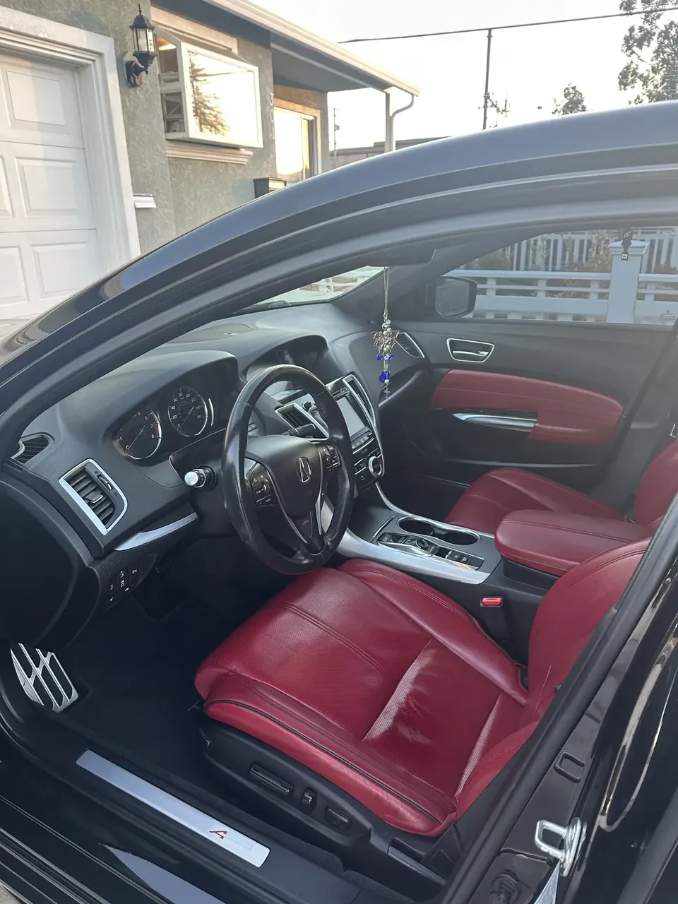 Acura TLX interior with red leather, detailing gallery, Oka's Car Care, Mountain View