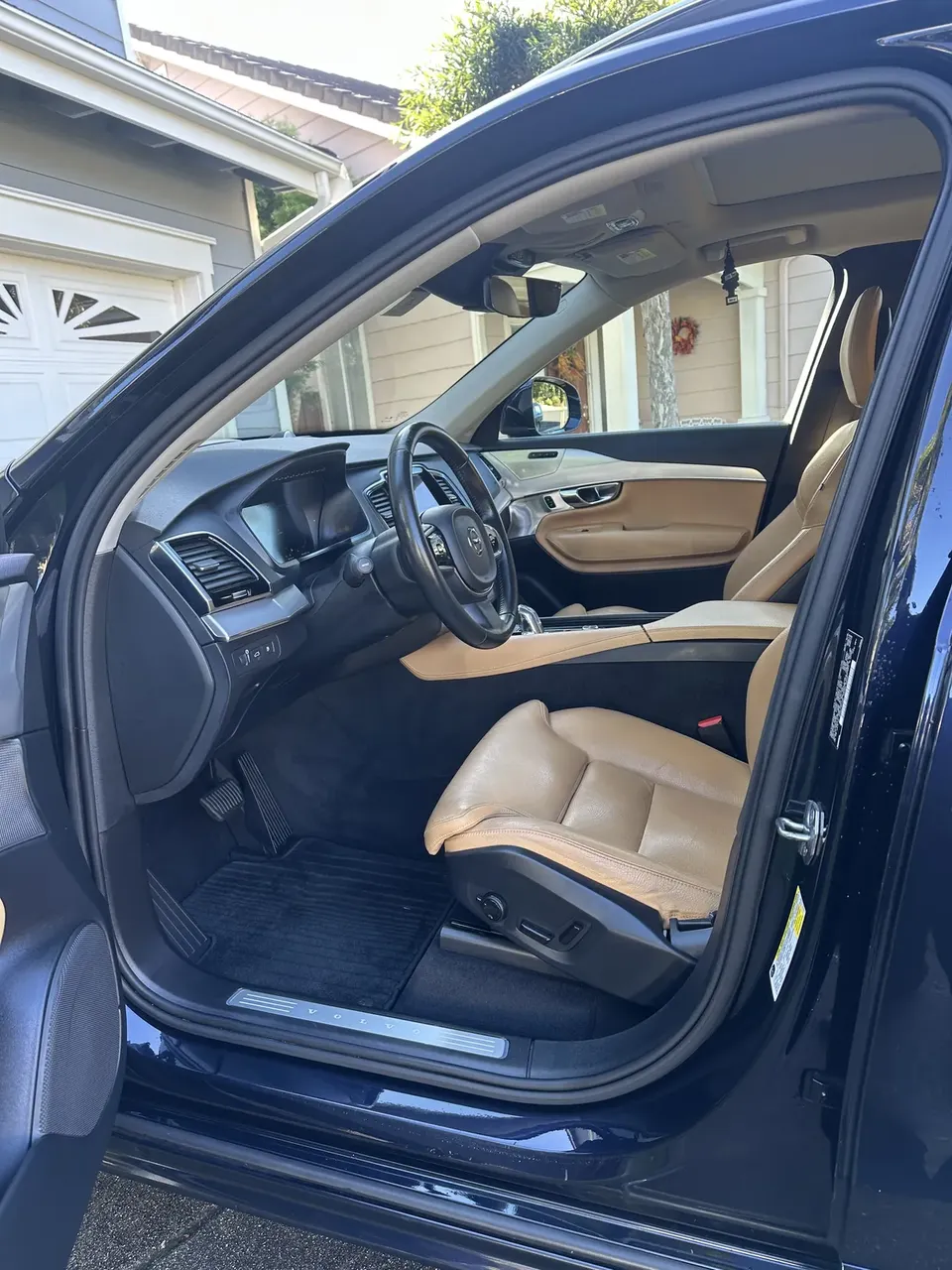 Volvo XC90 interior with tan leather, detailing gallery, Oka's Car Care, Mountain View