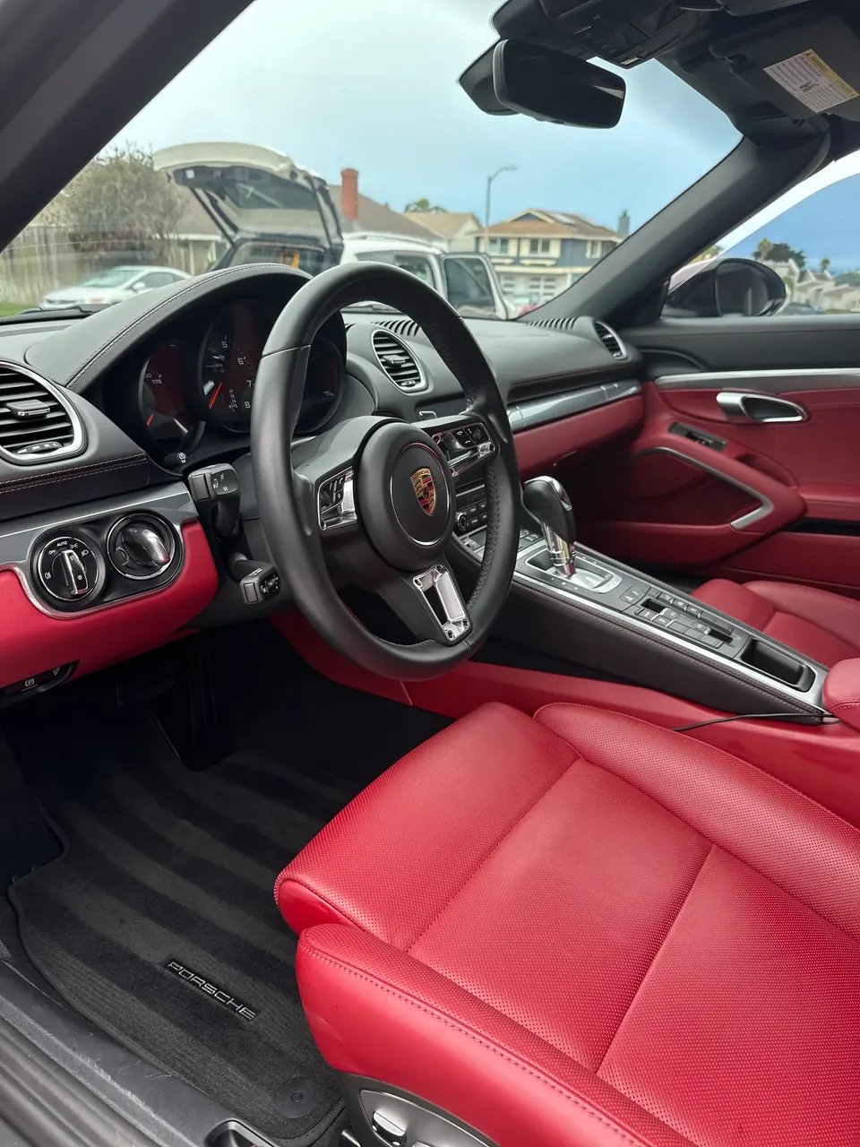 Porsche interior, driver side, detailing gallery, Oka's Car Care, Mountain View