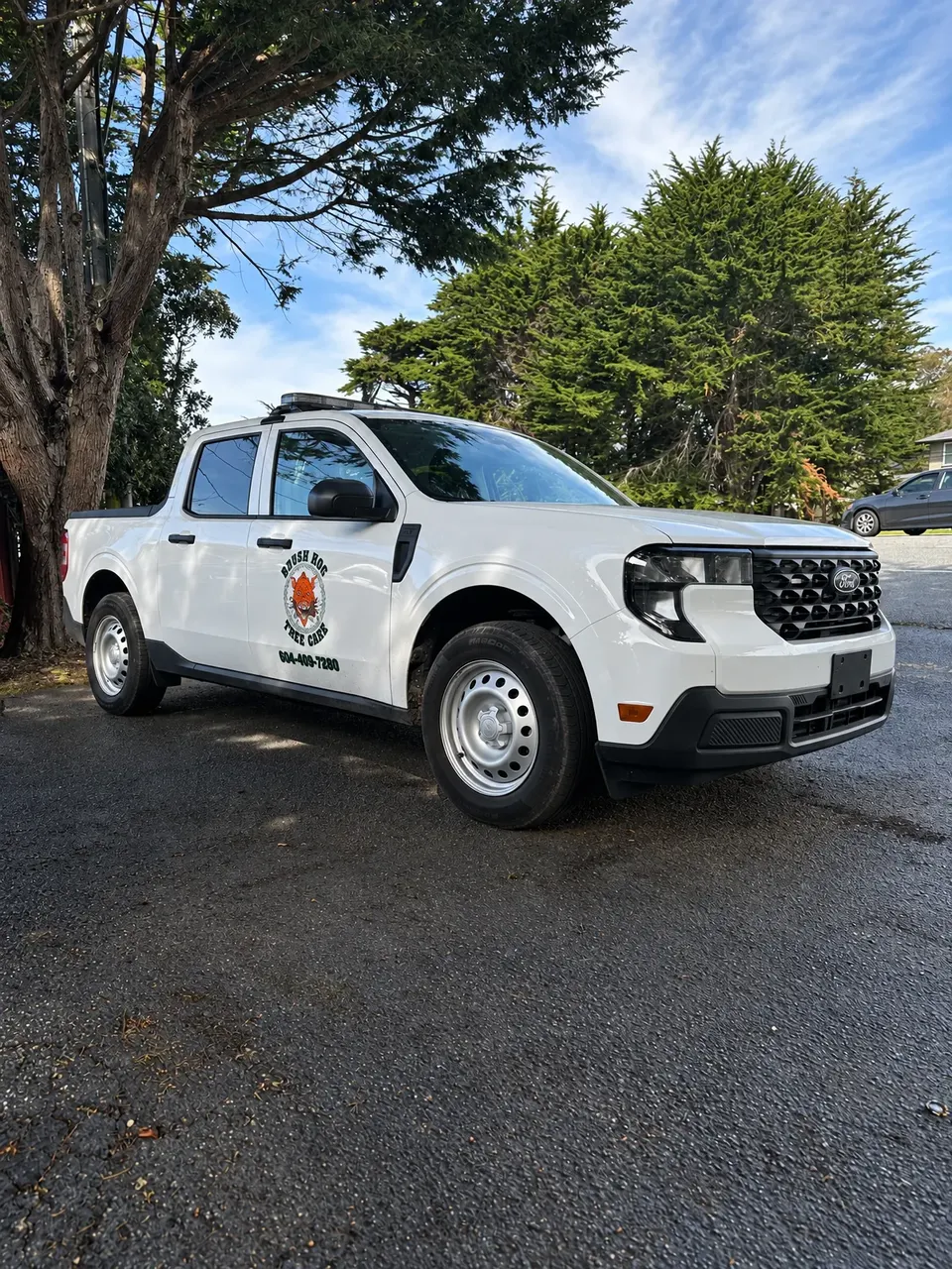 Ford Maverick work truck in white, detailing gallery, Oka's Car Care, Mountain View
