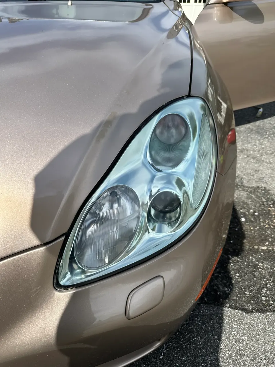 Porsche headlight after restoration, detailing gallery, Oka's Car Care, Mountain View