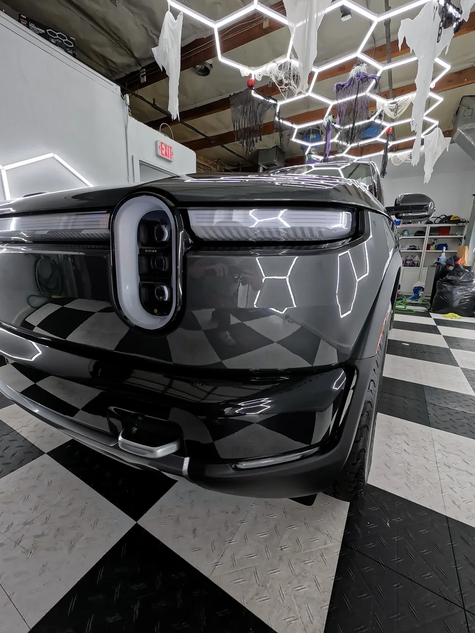 Close up after PPF application on Rivian R2, paint protection film gallery, Oka's Car Care, Mountain View