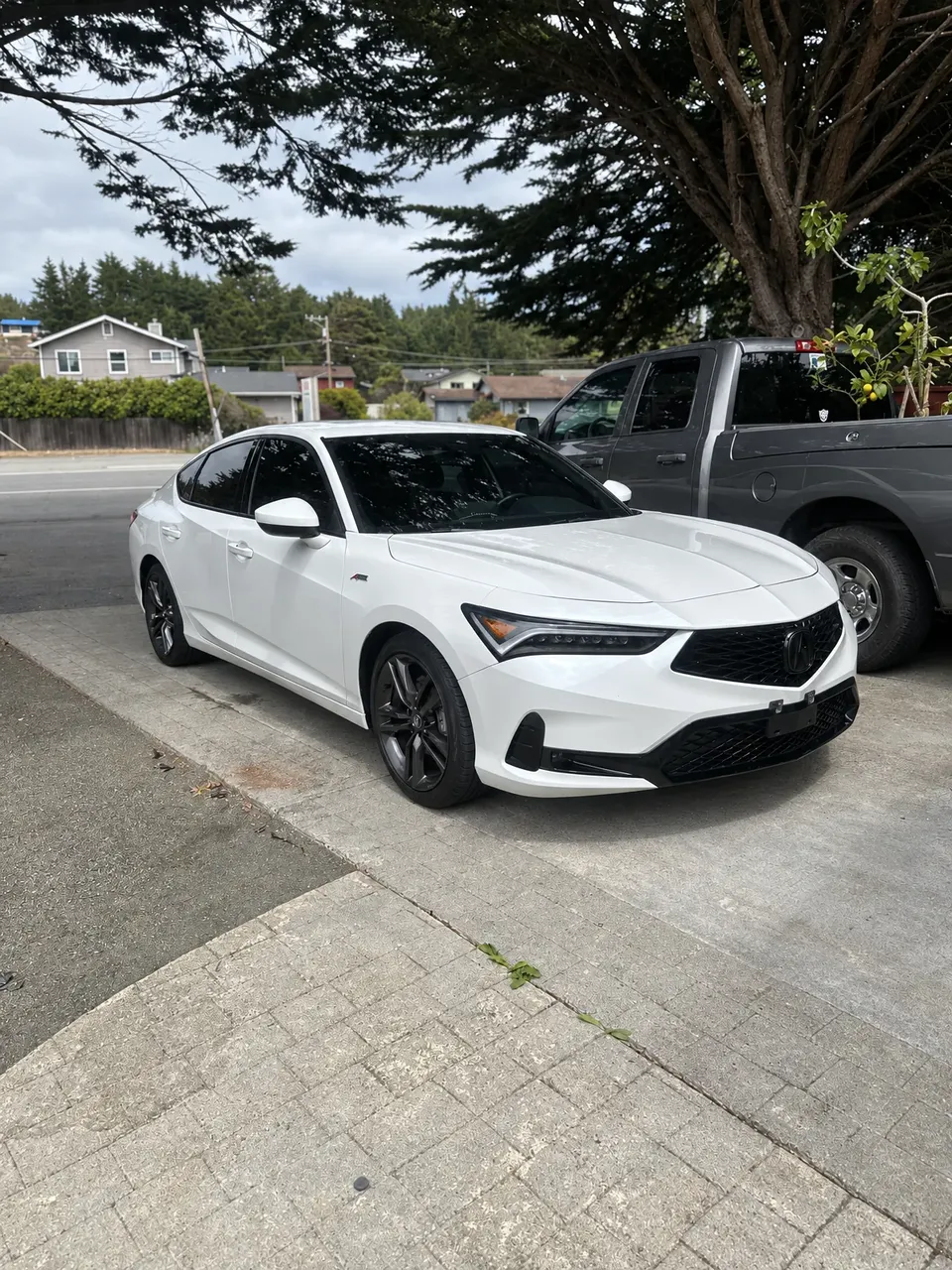Acura Integra in white, window tint gallery, Oka's Car Care, Mountain View